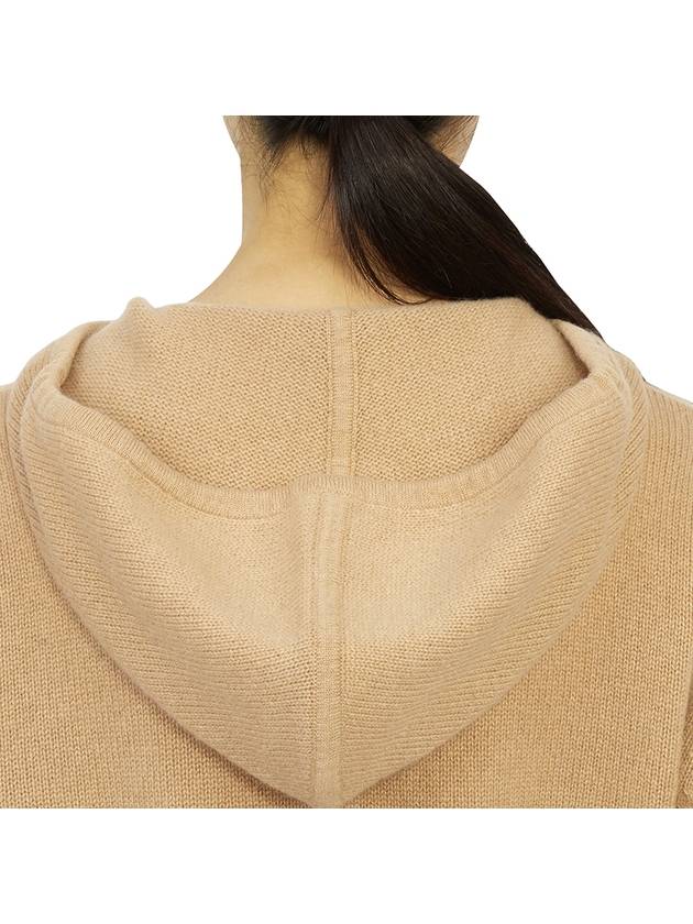 Embroidered Logo Cashmere Hoodie Brown - SPORTY & RICH - BALAAN 8