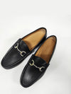 Horsesbit Nestor Grain Leather Loafers Black - GUCCI - BALAAN 10