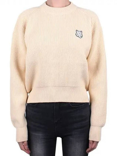 Bold Fox Applique Knit Top Ivory - MAISON KITSUNE - BALAAN 2