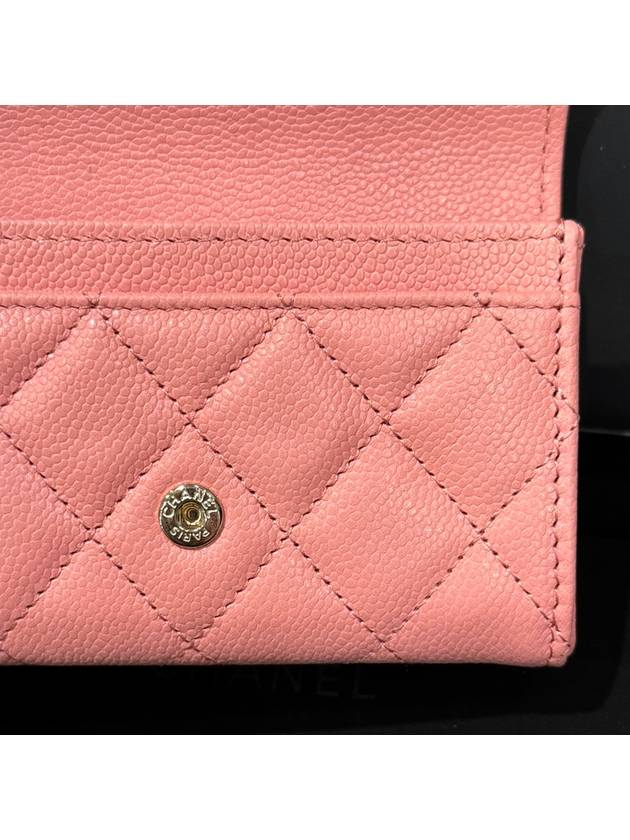 Card Wallet Classic Caviar Light Pink Champagne Gold - CHANEL - BALAAN 7