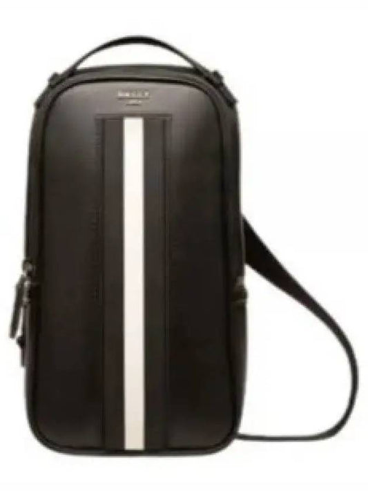 Malikho Recycled Leather Sling Cross Bag Black - BALLY - BALAAN 2