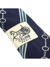 100 silk navy striped pattern tie - CELINE - BALAAN 6