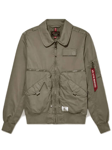 Flight Zip Pocket Bomber Jacket Vintage Khaki - ALPHA INDUSTRIES - BALAAN 1