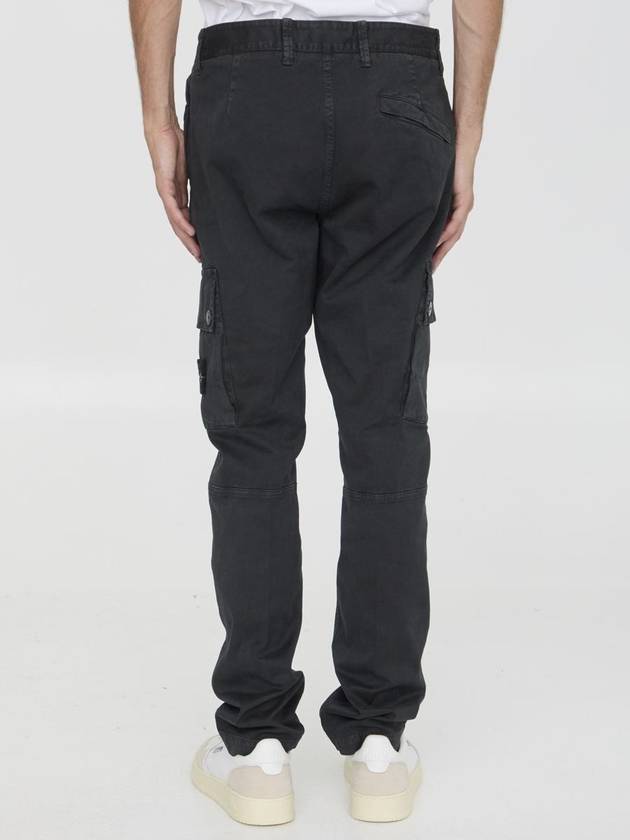 Compass Badge Cargo Straight Pants Black - STONE ISLAND - BALAAN 5