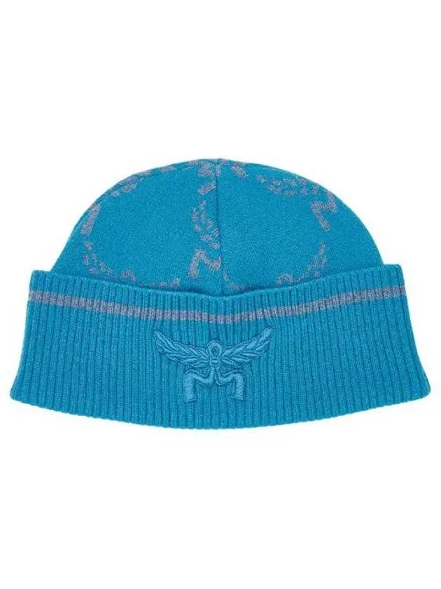 Wool Regenerated Cashmere Loretos Beanie Blue - MCM - BALAAN 2