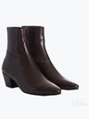 Jacno Zipped Calfskin Ankle Boots Oak - CELINE - BALAAN 2