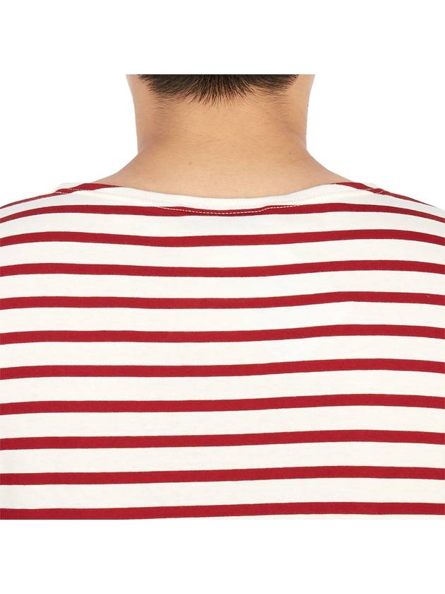 Levant Modern Striped Short Sleeve T-Shirt Red - SAINT JAMES - BALAAN 10