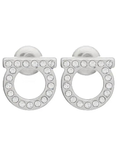 Ferragamo Gancini crystal silver earrings - SALVATORE FERRAGAMO - BALAAN 1