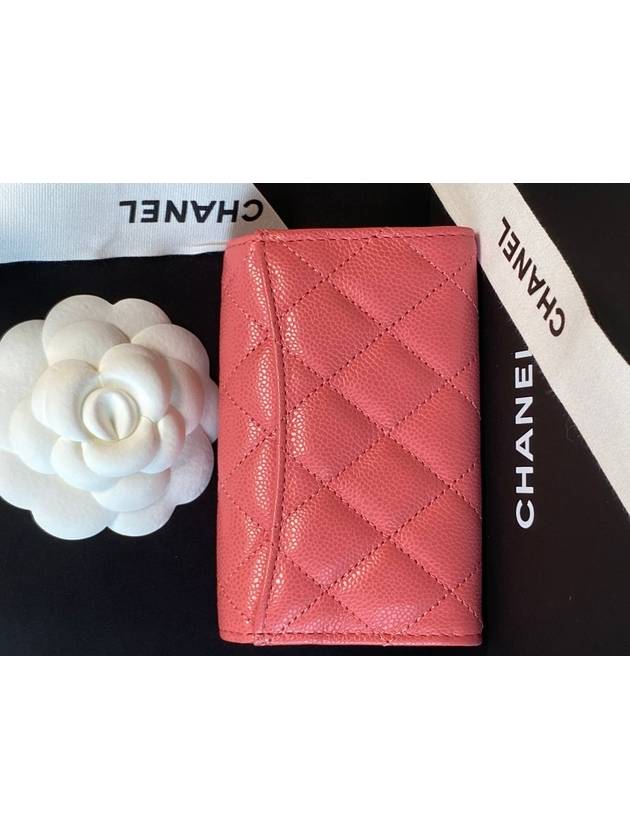 Classic gold caviar card wallet pink - CHANEL - BALAAN 5