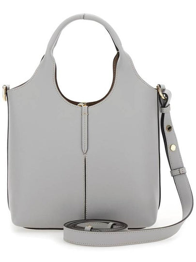 'Ebr Mini' Grey Shoulder Bag With Logo Metal Plate In Leather Woman - TOD'S - BALAAN 2