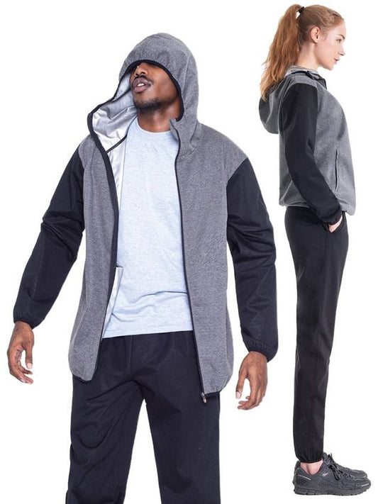 diet training sweat suit J-2 full zipper jacket gray - HOTSUIT - BALAAN 1