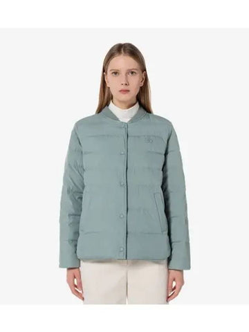 Women s Stadium Neck Lightweight Down Khaki - LACOSTE - BALAAN 1