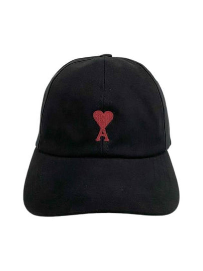 De Coeur Embroidered Logo Ball Cap Black - AMI - BALAAN 2