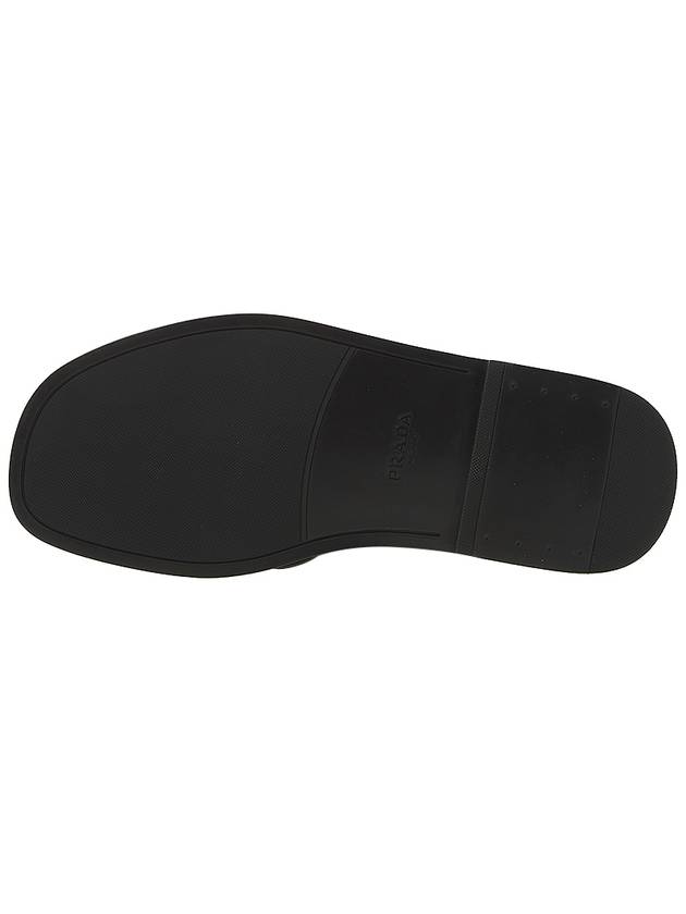 Triangle Logo Leather Slippers Black - PRADA - BALAAN 6