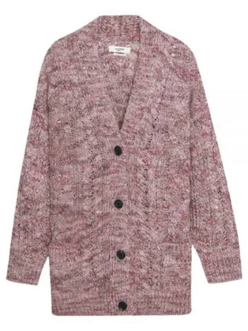 CA0351 22A077E 40PK Rose Wally cable knit cardigan - ISABEL MARANT - BALAAN 1