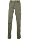 Men's Waffen Patch Straight Pants Sage Green - STONE ISLAND - BALAAN 2