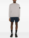 Garment Dyed Malfile Crewneck Sweatshirt Grey Heather - STONE ISLAND - BALAAN 3