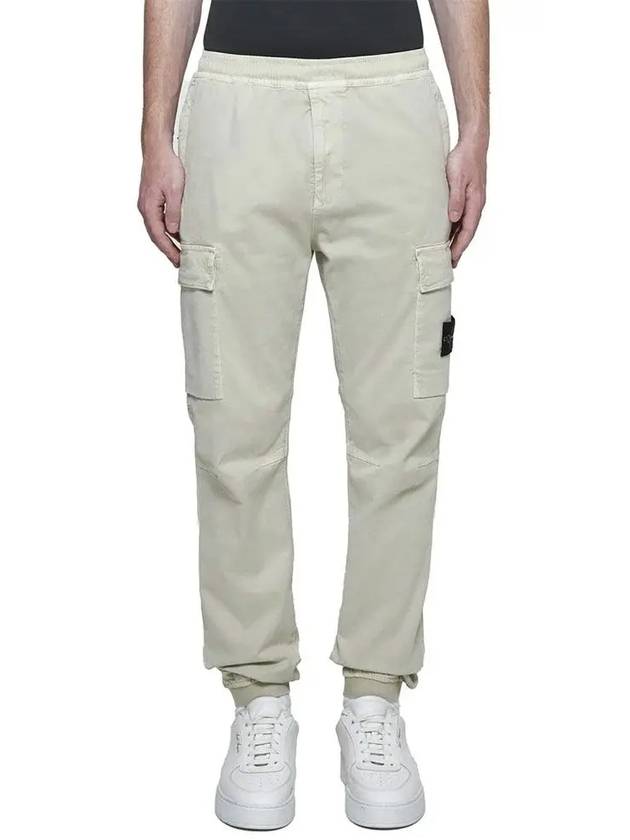 Stretch Cotton Cargo Straight Pants White - STONE ISLAND - BALAAN 3