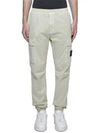 Stretch Cotton Cargo Straight Pants White - STONE ISLAND - BALAAN 3