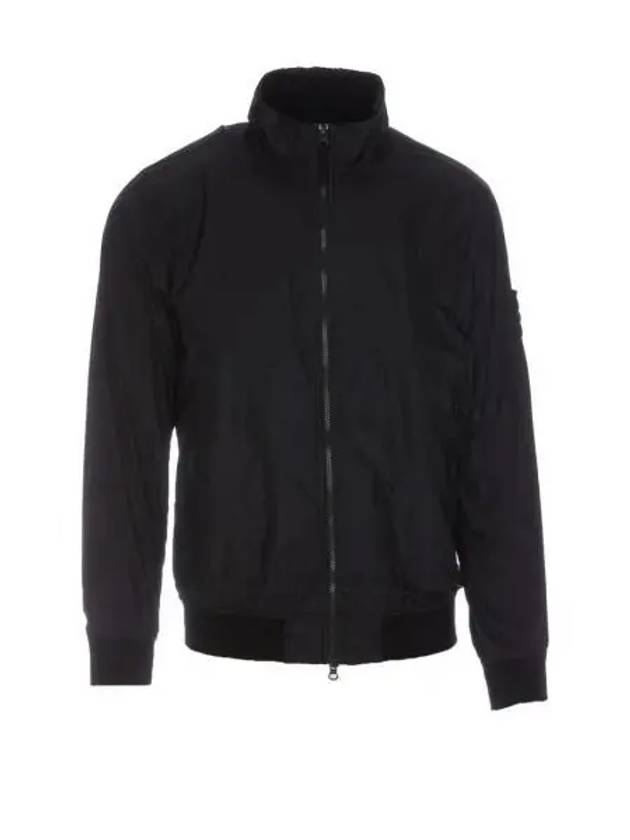 Garment Dyed Crinkle Reps Nylon Zip-up Jacket Black - STONE ISLAND - BALAAN 2