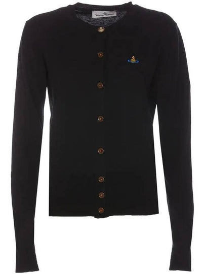 Logo Patch Cardigan Black - VIVIENNE WESTWOOD - BALAAN 2