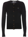 Logo Patch Cardigan Black - VIVIENNE WESTWOOD - BALAAN 3