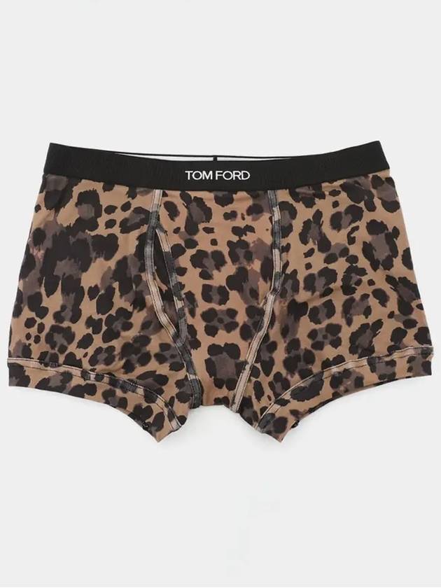 Men's Logo Leopard Briefs Light Brown - TOM FORD - BALAAN 4