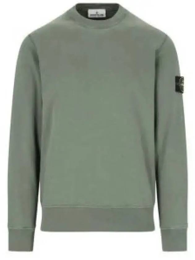 Wappen Patch Garment Dyed Sweatshirt Musk Green - STONE ISLAND - BALAAN 2