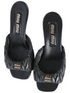 Matelasse Logo Sandals Black 5XX650 88T F0002 - MIU MIU - BALAAN 4