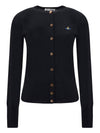 Bea Logo Wool Cardigan Black - VIVIENNE WESTWOOD - BALAAN 2