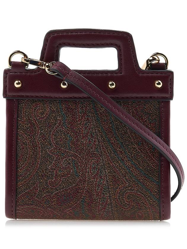 Logo Embroidery Paisley Print Card Wallet Brown - ETRO - BALAAN 4