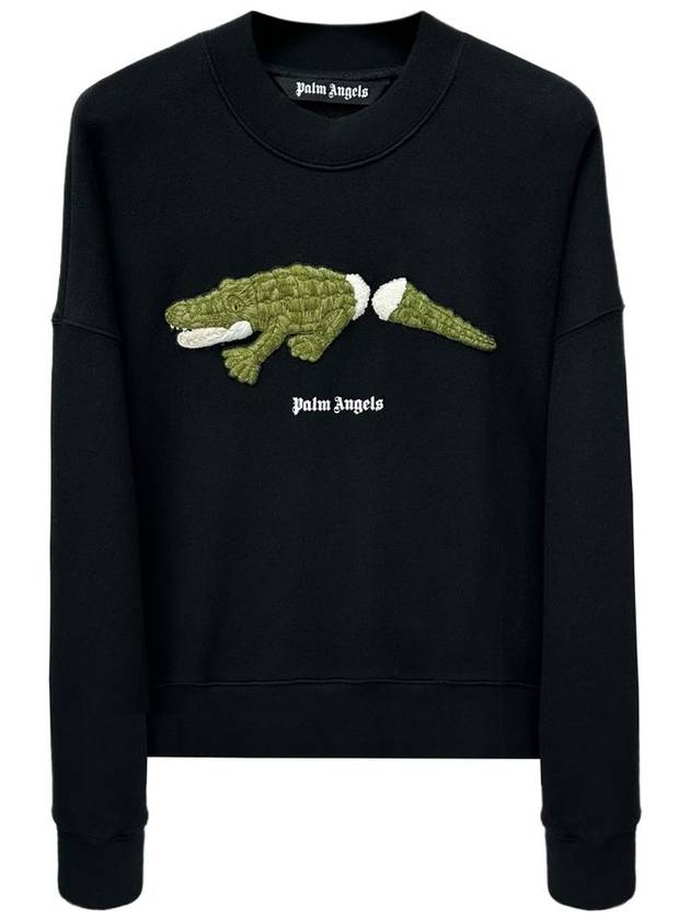 Men's Croco Print Sweatshirt Black - PALM ANGELS - BALAAN 2