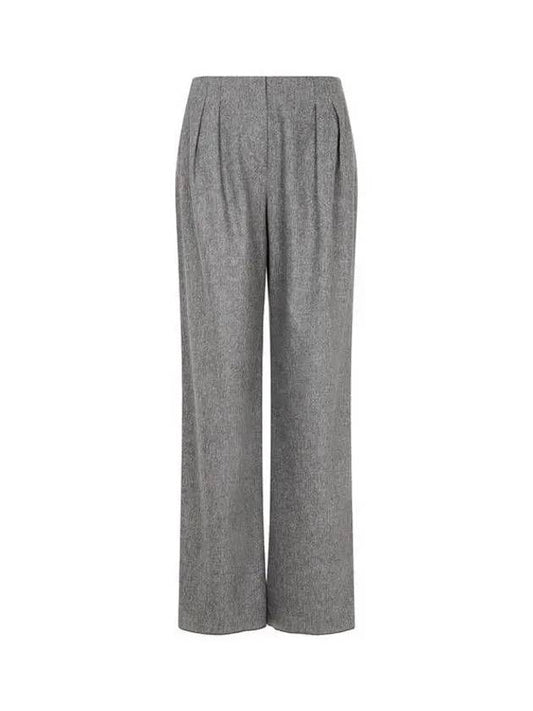 Women s Wool Blend Wide Pants Melange Gray - EMPORIO ARMANI - BALAAN 1