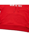 Women's Logo Print Cotton Hooded Top Red - BURBERRY - BALAAN.