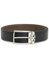 Gancini Reversible Adjustable Leather Belt Brown - SALVATORE FERRAGAMO - BALAAN 3