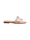 Oran Leather Sandals Rose Pale - HERMES - BALAAN 1