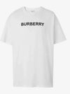 logo print cotton short sleeve t-shirt white - BURBERRY - BALAAN 3