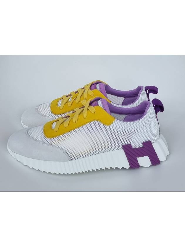 Bouncing Mesh Low Top Sneakers White Purple - HERMES - BALAAN 3