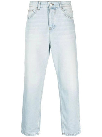 Denim Cotton Straight Pants Vintage Blue - AMI - BALAAN 1