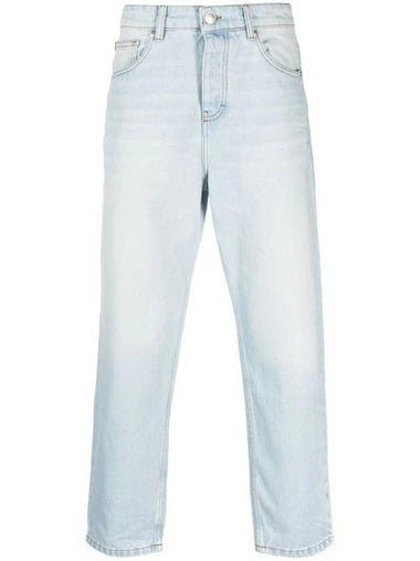 Denim Cotton Straight Pants Vintage Blue - AMI - BALAAN 1