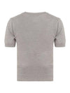 ORB Logo Short Sleeve Knit Top Grey - VIVIENNE WESTWOOD - BALAAN 3