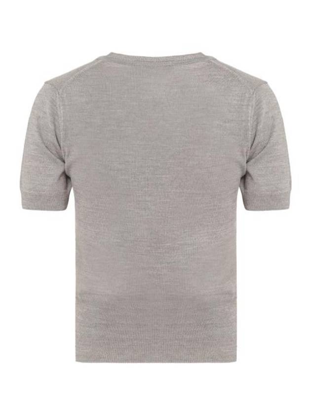 ORB Logo Short Sleeve Knit Top Grey - VIVIENNE WESTWOOD - BALAAN 3