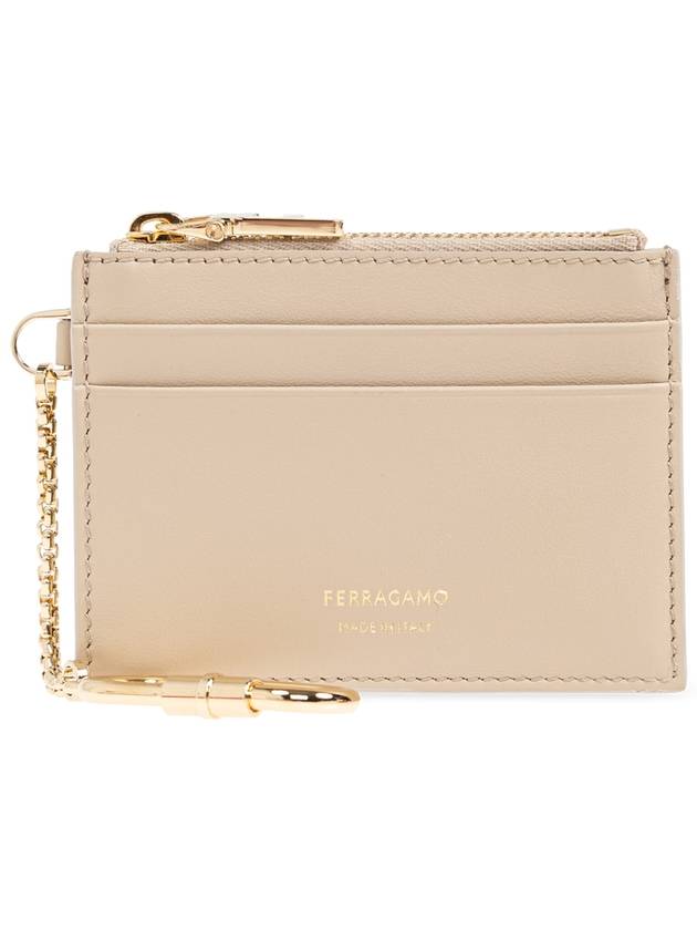 FERRAGAMO Card Holder, Women's, Beige - SALVATORE FERRAGAMO - BALAAN 1