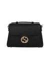 GG Interlocking Chain Small Top Handle Shoulder Bag Black - GUCCI - BALAAN 3