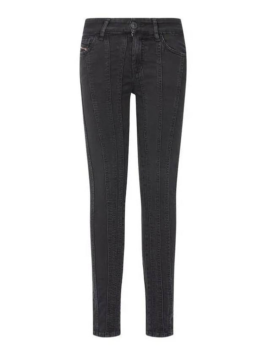 Vertical line super skinny jeans SLANDY black - DIESEL - BALAAN 1