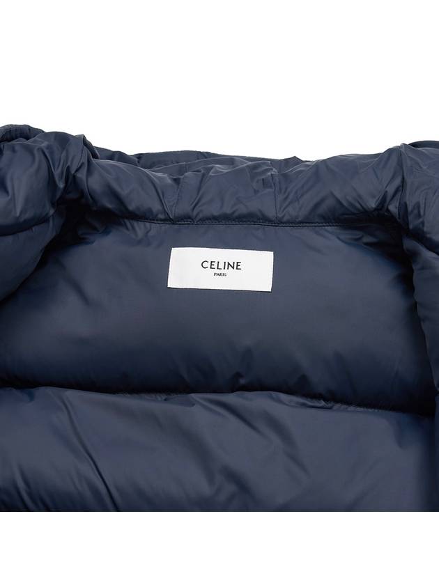 Triomphe Patch Hooded Down Vest Light Navy - CELINE - BALAAN 10