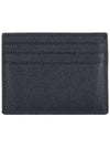 T Line Classic Logo Leather Card Wallet Navy - TOM FORD - BALAAN 4