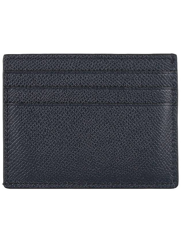 T Line Classic Logo Leather Card Wallet Navy - TOM FORD - BALAAN 4
