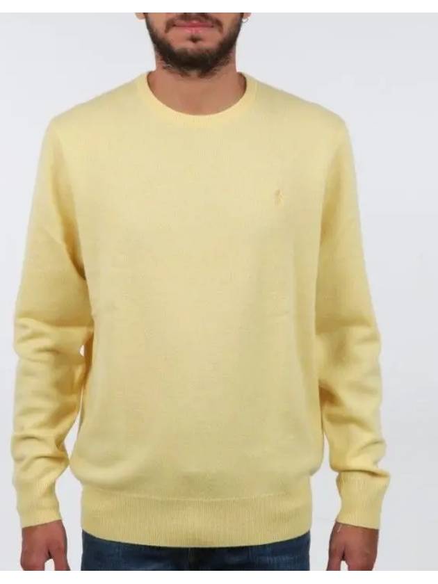 Classic Crew Neck Wool Knit Top Yellow - POLO RALPH LAUREN - BALAAN 4