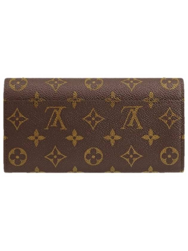 Sarah Monogram Long Wallet Brown Red - LOUIS VUITTON - BALAAN 3